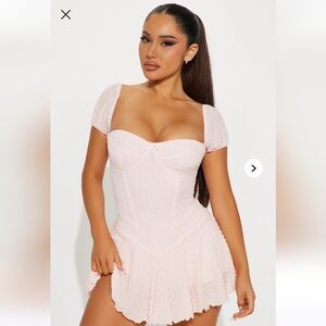 Pink Textured Romper